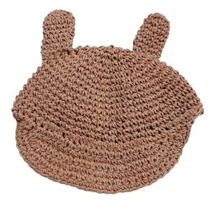 🍒4 for $20🍒 TETE A TETE Animal Ears Crochet Dusty Pink Cute Baby Toddler Hat